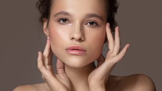 Fashion Portrait Of Beautiful Woman. Clear Natural Skin.